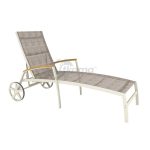 Tumbona Imperia Multiposiciones Aluminio/Textileno Beige Jaspeado de Chillvert - Imagen 2