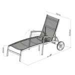 Tumbona Imperia Multiposiciones Aluminio/Textileno Beige Jaspeado de Chillvert - Imagen 5