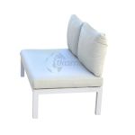 Sofa 2 Plazas Bérgamo Con Mesa Lateral En Aluminio Y Madera De Eucalipto Imitacion Teka En Color Gris.
 de Chillvert - Imagen 2