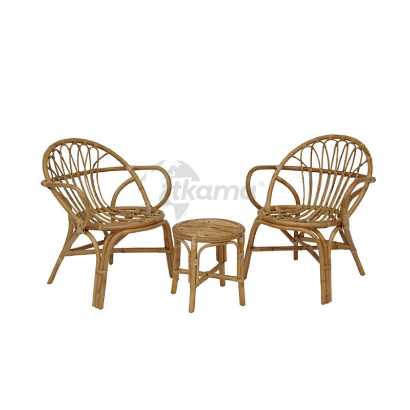 8445401006114.jpg Conjunto Ratán Natural Parma Mesa + 2 Sillas. de Chillvert - Imagen 1