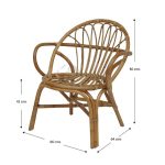 Conjunto Ratán Natural Parma Mesa + 2 Sillas. de Chillvert - Imagen 5