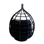 Sillón Colgante Ratán Natural Negro Parma Con Cojín de Chillvert