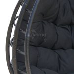 Sillón Colgante Ratán Natural Negro Parma Con Cojín de Chillvert - Imagen 3
