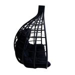 Sillón Colgante Ratán Natural Negro Parma Con Cojín de Chillvert - Imagen 5