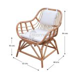 Sillón Ratán Natural Parma Con Cojines de Chillvert - Imagen 4