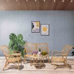 Conjunto Ratán Natural Parma Con Mesacoffe de Chillvert - Imagen 2