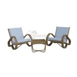 Conjunto Ratán Natural Parma Mesa Y 2 Sillones de Chillvert