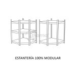 Estantería metálica Galv. 5 b. 70x40x180cm de Catter House - Imagen 3