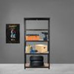 Estantería metálica negra 5 b. 90x40x180 cm de Catter House - Imagen 2