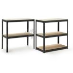 Estantería metálica negra 5 b. 90x40x180 cm de Catter House - Imagen 3