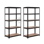Set 2 Estantería metálica negras 5 b. 90cm de Catter House