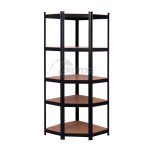 Estantería metálica esquina negra 5 b. 70cm de Catter House
