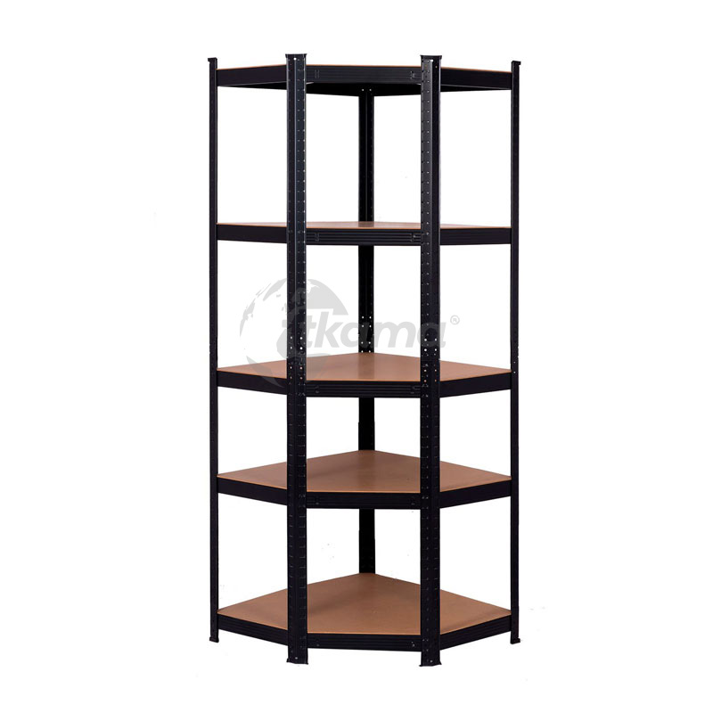 8445401006718.jpg Estantería metálica esquina negra 5 b. 70cm de Catter House - Imagen 1