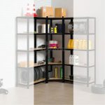 Estantería metálica esquina negra 5 b. 70cm de Catter House - Imagen 2