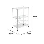 Estantería metálica klaus80 bla. 3 b. rued. de Catter House - Imagen 4