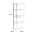 Estantería metálica klaus 160 blanca 5 b. de Catter House - Imagen 4