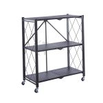 Estantería metálica plegable kim 88 negra 3 b. de Catter House