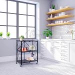 Estantería metálica plegable kim 88 negra 3 b. de Catter House - Imagen 2