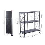 Estantería metálica plegable kim 88 negra 3 b. de Catter House - Imagen 4