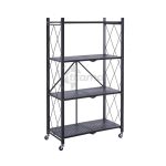 Estantería metálica plegable kim 127 negra 4 b. de Catter House