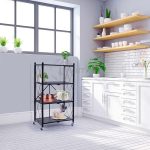 Estantería metálica plegable kim 127 negra 4 b. de Catter House - Imagen 2