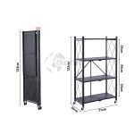 Estantería metálica plegable kim 127 negra 4 b. de Catter House - Imagen 4