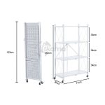 Estantería metálica pleg.kim 127 blanca 4 b. de Catter House - Imagen 4