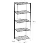 Estantería metálica klaus 160 negra 5 bald. de Catter House - Imagen 4