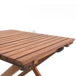 Mesa Auxiliar Lateral Plegable Savona  Madera De Eucalipto Imitacion Teka de Chillvert - Imagen 5