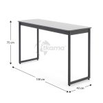 Consola Rectangular Aluminio Livorno  Con Tablero De Alta Resistencia Duraboard Gris Antracita de Chillvert - Imagen 3